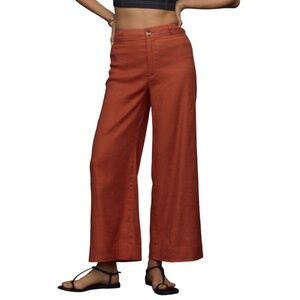 Anthropologie Wide-Leg Pants in Rust Orange